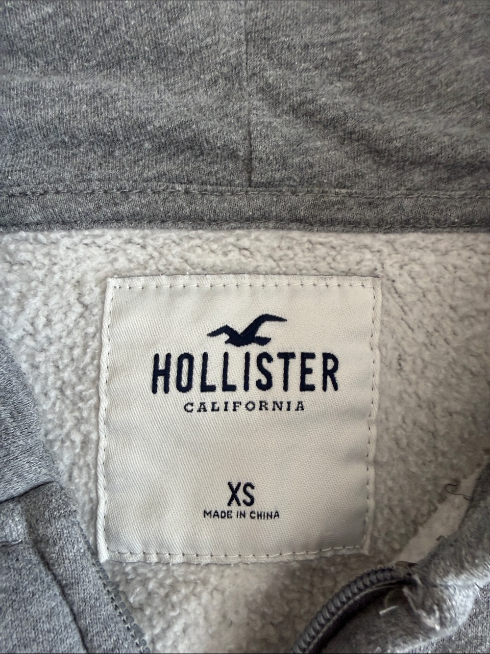Y2K vintage gray and white Hollister zip up hoodie - Picture 2 of 5